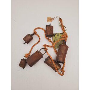 Sarna Brass Bell Set of 6, Hanging Bells of Sarna, Shop Patio Brass Bells-